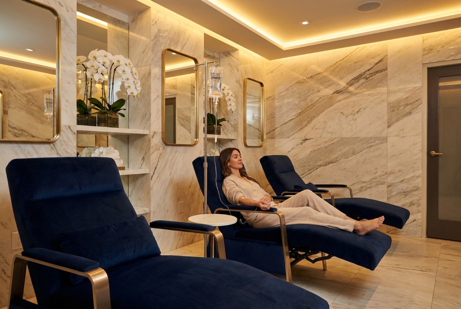 IV therapy lounge at Kalm Med Spa