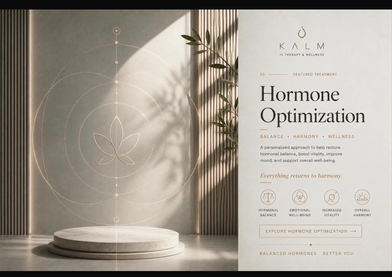 Hormone Optimization — Kalm Med Spa